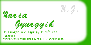 maria gyurgyik business card